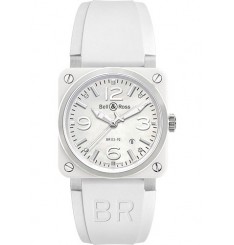 Bell & Ross BR 03-92 De Ceramica Blanca De 42 mm BR0392-WH-C/SRB Replica Reloj