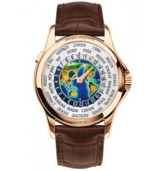 Patek Philippe World Time Enamel Dial oro rosa Full Set New 2015 5131R-001 Réplica Reloj