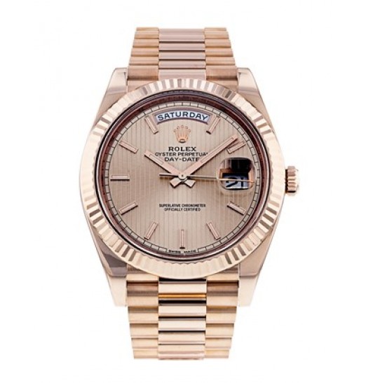 Rolex Oyster Perpetual Day Date 40 228235 Rosa Oro Réplica Reloj