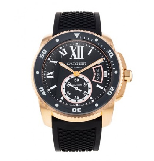 Cartier Calibre De Cartier Diver 42mm Rosa Oro W7100052 Réplica Reloj