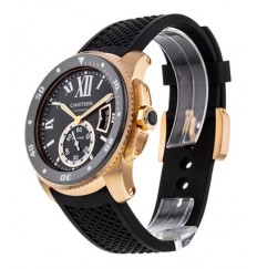 Cartier Calibre De Cartier Diver 42mm Rosa Oro W7100052 Réplica Reloj