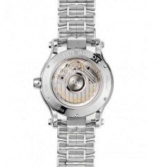 Chopard Happy Sport Medium Plata Dial Diamante 278559-3004 Réplica Reloj