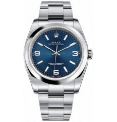 Rolex Oyster Perpetual Azul Dial Hombres Automatic 116000-BLUADO Réplica Reloj