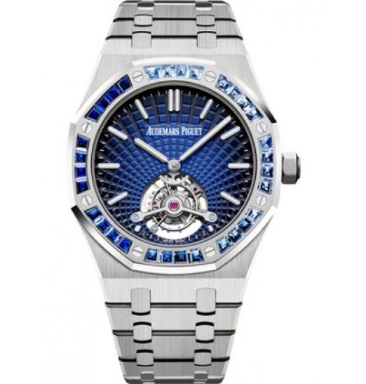 Audemars Piguet Royal Oak Ultra Thin Tourbillon Platinum fumaba Azul Evolutive Sapphire Reloj 26521PT.YY.1220PT.01